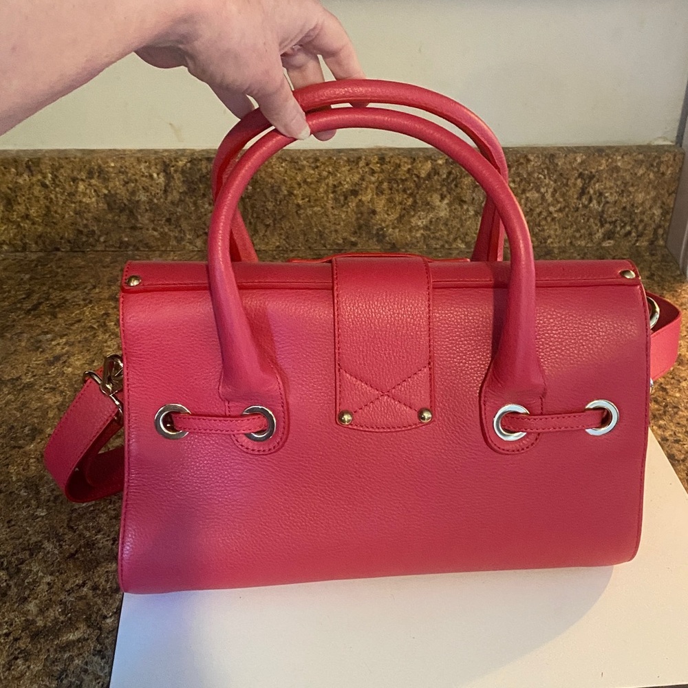 Jimmy Choo Rosalie Satchel Berry Pink - Picture 8 of 12